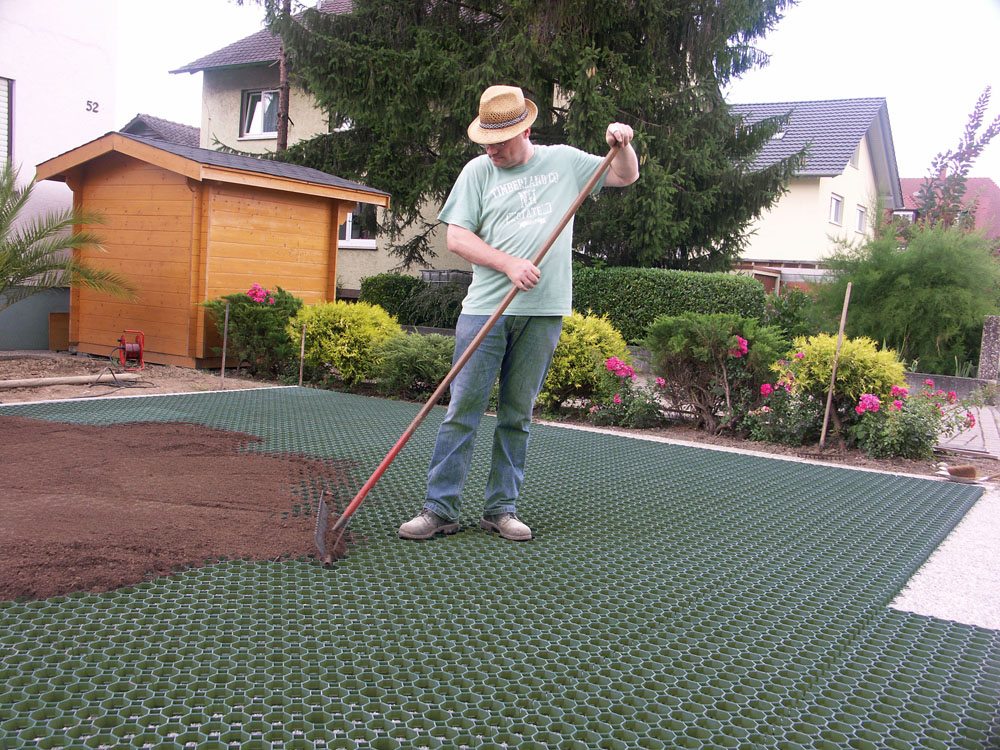 Ground Reinforcement with Grass Pavers